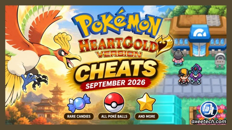 Pokémon HeartGold title screen with Ho-Oh on Nintendo DS.
