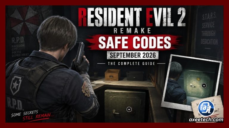 Resident Evil 2 Remake police station lobby and Leon S. Kennedy with flashlight.