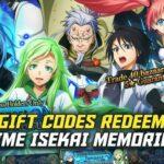 Slime Isekai Memories Codes