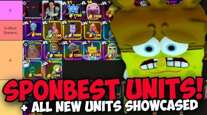 The complete SpongeBob Tower Defense Values List