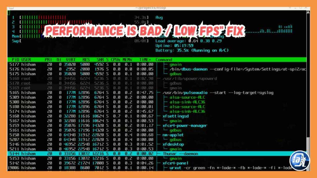 Screenshot of htop running in terminal — helps users visualize what normal vs overloaded CPU/RAM looks like