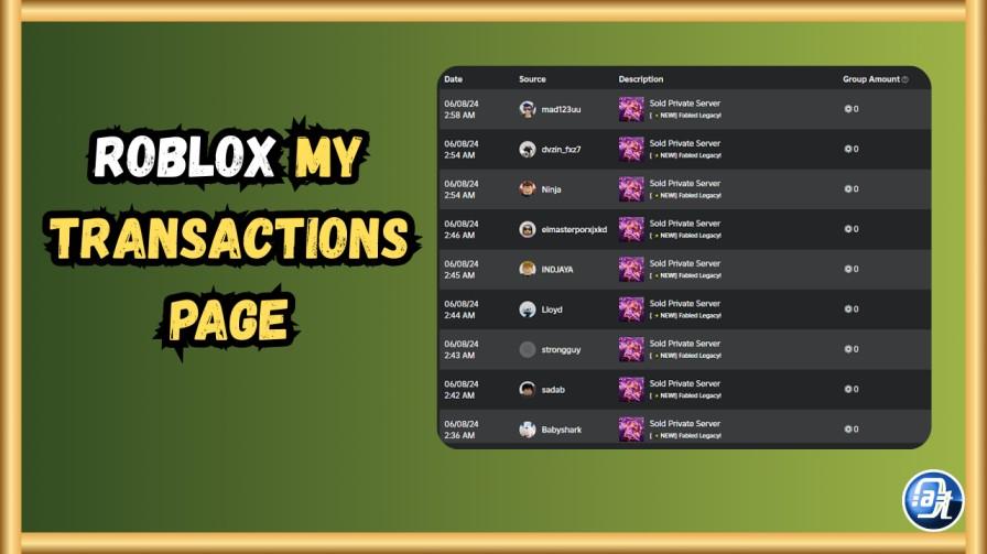 Roblox My Transactions page showing pending Robux from PLS DONATE gamepass sale 