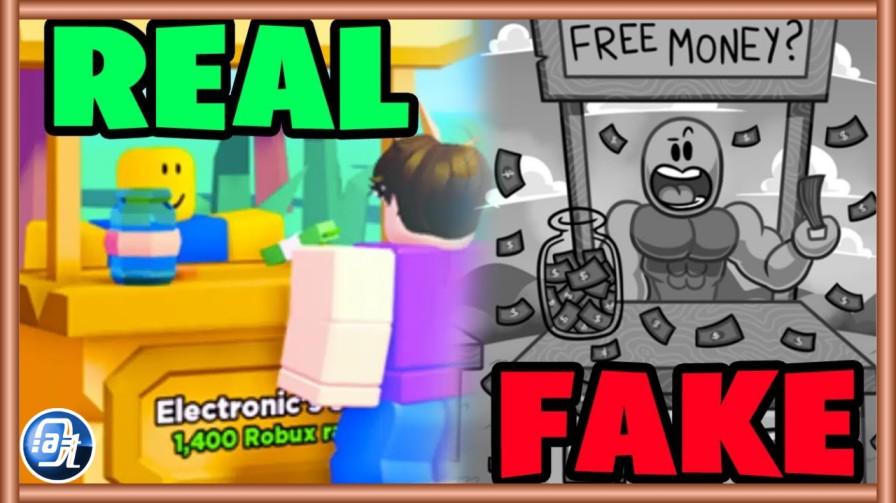 Comparison of real PLS DONATE game vs fake copycat PLS DONATE game on Roblox