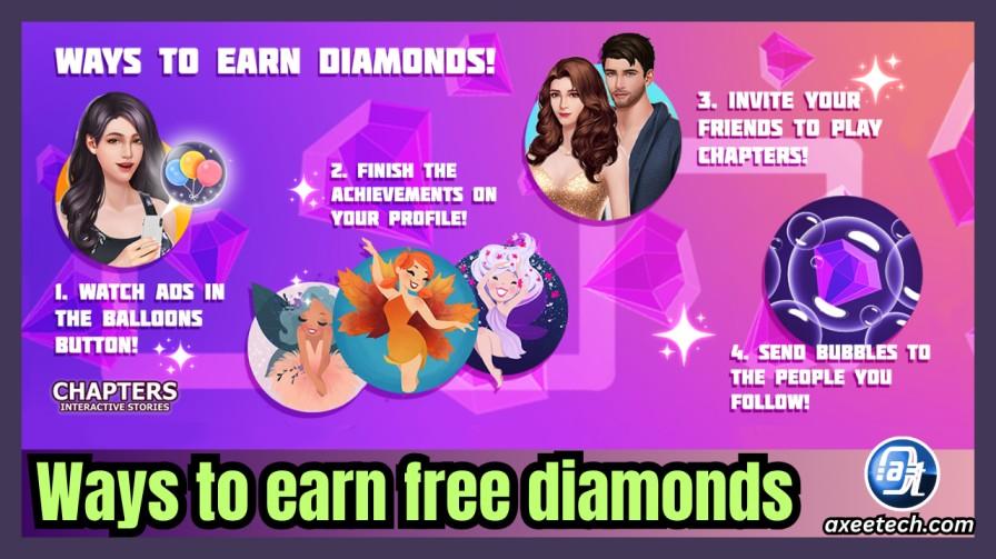 Ways to earn free diamonds in Chapters Interactive Stories