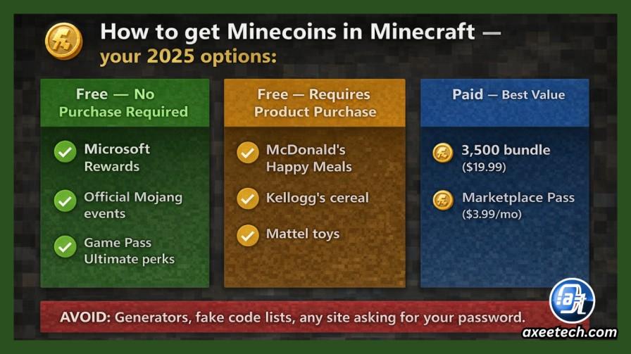 Get Free Minecraft Minecoins Codes [Redeem Emeralds in Bedrock edition