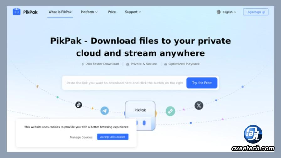 PikPak cloud storage 2026 review — hero image showing PikPak interface with magnet link download dashboard and 10TB private cloud drive
