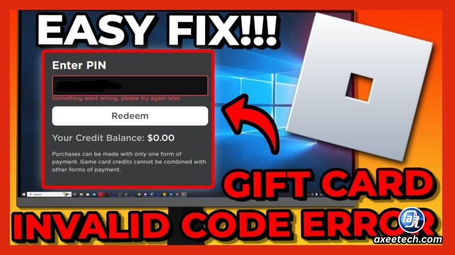How to Use Roblox.com/Redeem — The Complete 2026 Guide (Gift Cards, Promo Codes & More) 13 Roblox gift card invalid code error message and how to fix it at roblox.com/redeem