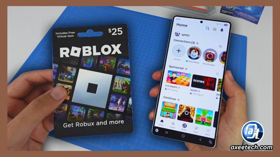 How to Use Roblox.com/Redeem — The Complete 2026 Guide (Gift Cards, Promo Codes & More) 6 Samsung Galaxy Roblox app showing the Redeem tile in the More menu