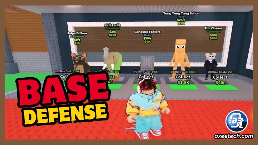 Player defending their base and rare brainrots from a raid in Roblox.