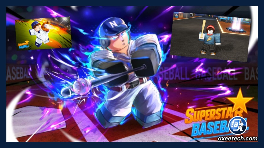 Character profile screen showcasing custom team uniforms, custom skins, a Legendary Bat, and an equipped companion pet.