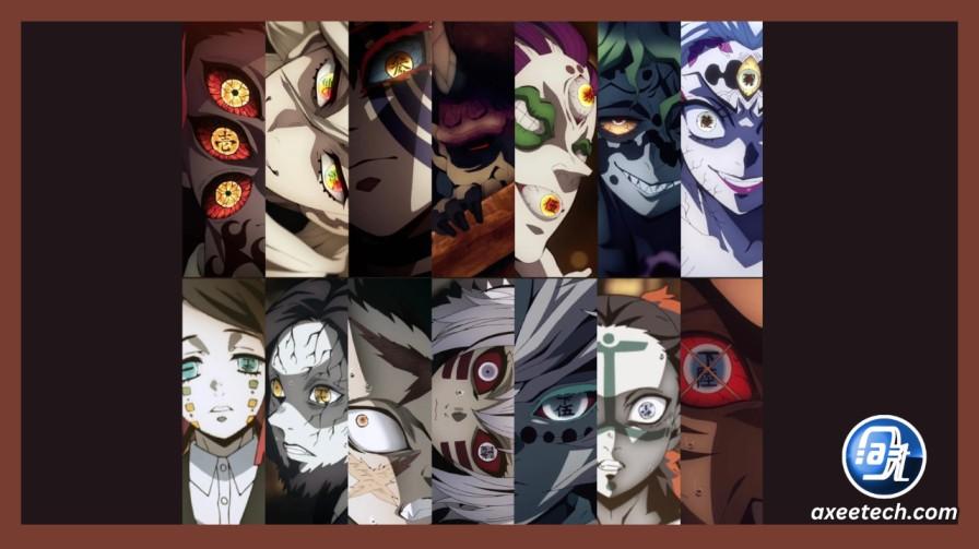 Twelve Kizuki Upper Moons complete group Demon Slayer Kimetsu no Yaiba 