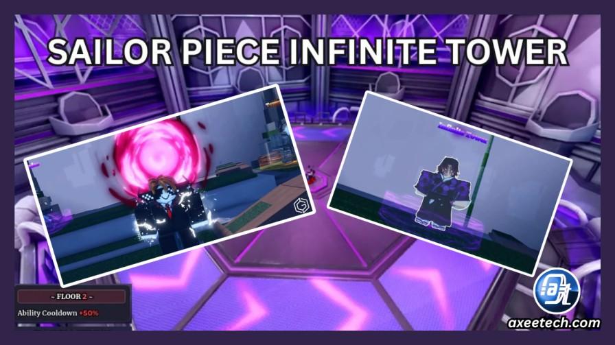 A player fighting inside the Infinite Tower game mode.