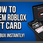 Roblox gift card redemption page at roblox.com/redeem in a browser