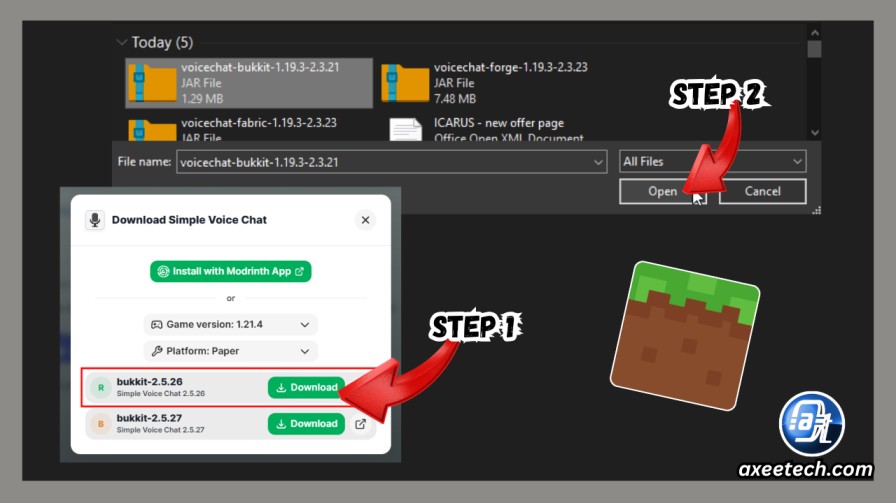 Simple Voice Chat client install mods folder Fabric Forge JAR file Minecraft