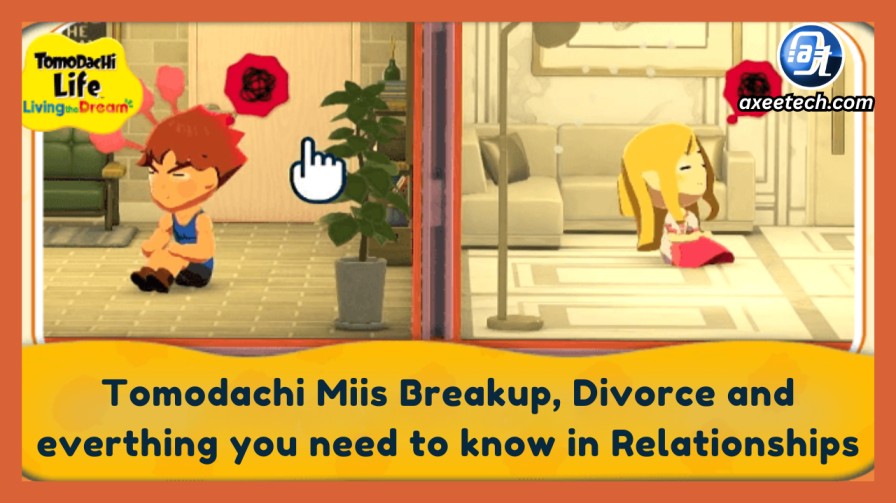 Tomodachi Miis Breakup Two Miis having a dramatic argument in a Nintendo Switch 2 apartment.