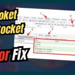 Chrome DevTools Network tab showing failed Blooket WebSocket connection.