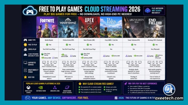 Free Cloud Gaming In 2026 Every Legitimate Way To Play Without Paying Free To Play Games Cloud Streaming 2026 Fortnite Warframe Palia 768x431 