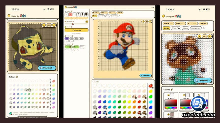 The Ultimate Tomodachi Life LTD Codes Guide: QR Codes, Access Keys, and Save Hashes (2026) 5 A 32x32 color-coded pixel map from the Living the Grid tool.
