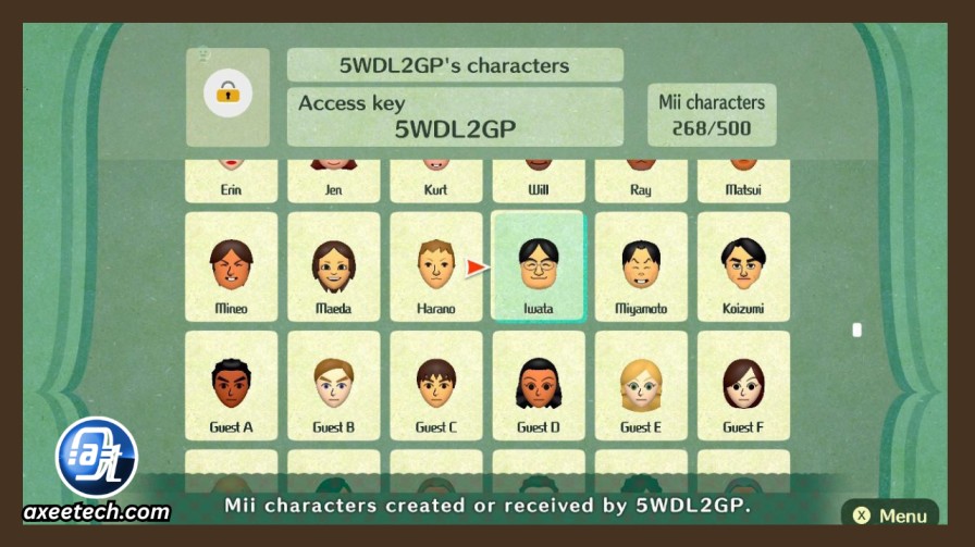 The Ultimate Tomodachi Life LTD Codes Guide: QR Codes, Access Keys, and Save Hashes (2026) 2 Entering a 7-character Miitopia Access Key for celebrity Mii downloads.
