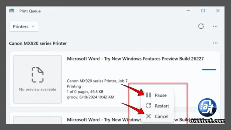 Printer Queue: How to View, Manage, and Clear the List in Windows 11 ...