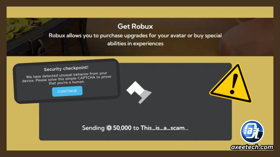 How to Send Robux to Another Account: 5 Working Methods (2026) 5 Roblox fake transfer Robux UI scam warning Settings Security fake menu.