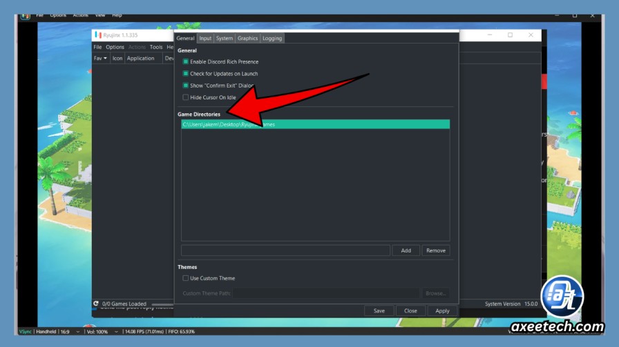 Ryujinx Canary game directory setup for Tomodachi Life NSP. 