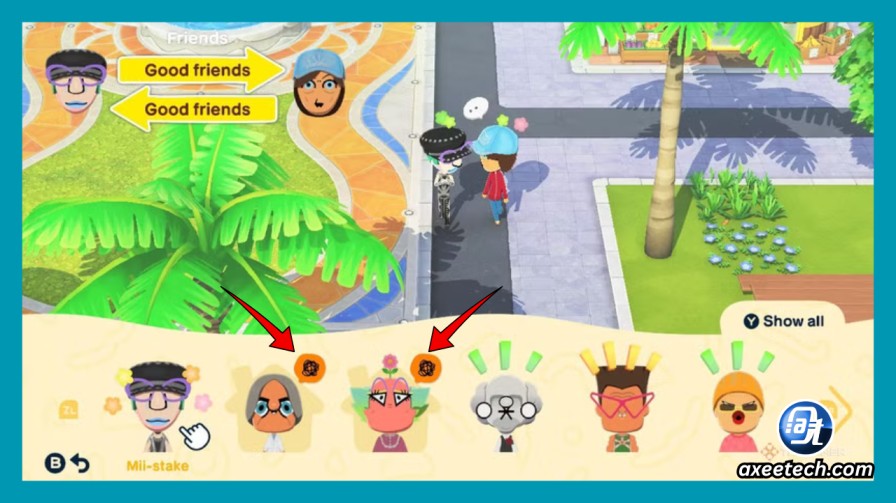 Close-up of a Mii with an orange pondering bubble in Tomodachi Life LTD.