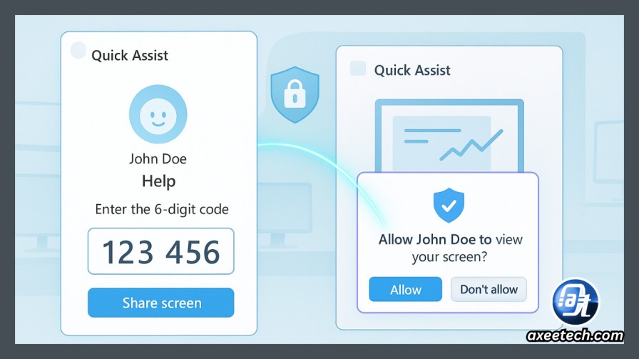 How to Get Help in Windows 11 and 10: 11 Methods That Actually Work (2026) 8 Windows 11 Quick Assist remote help 6-digit code peer-to-peer free.