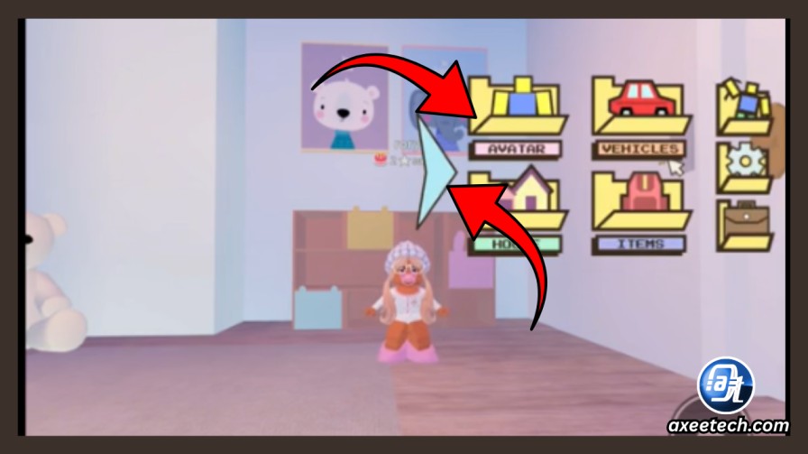 Berry Avenue avatar menu button location right side of screen Roblox