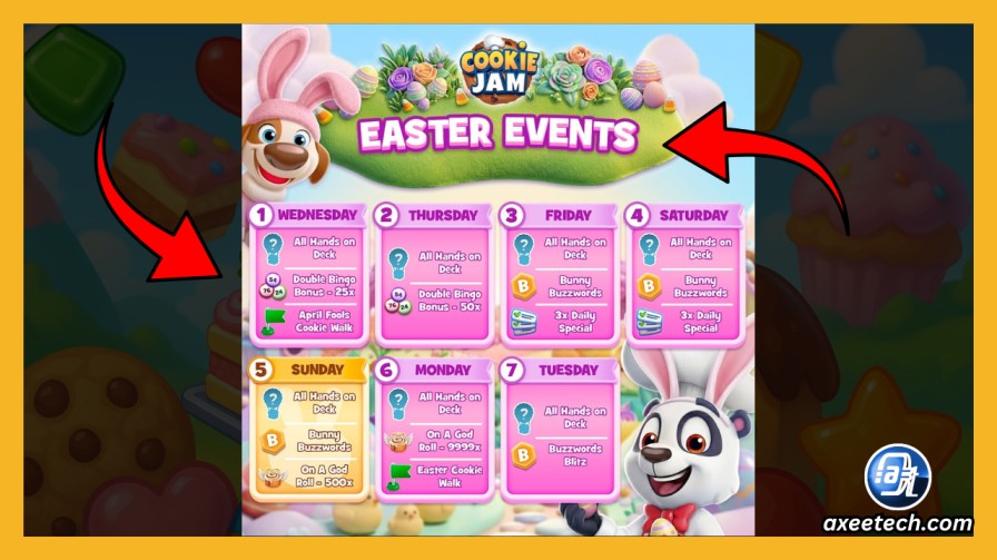 Cookie Jam Buzzwords weekly event timer screen