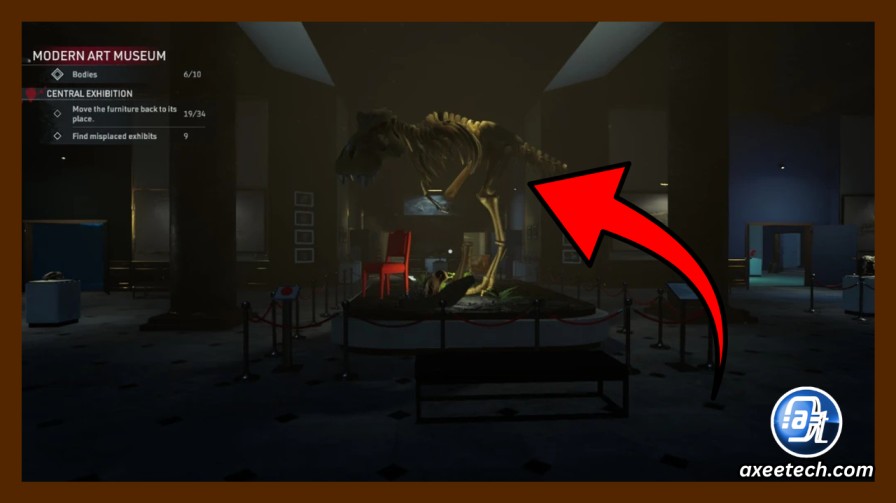 T-Rex bone locations scattered across museum wings