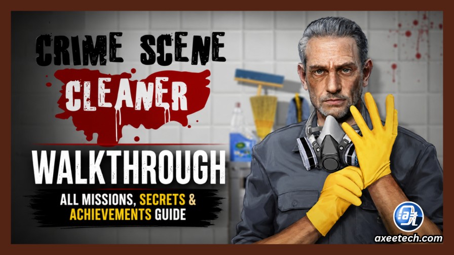 Crime Scene Cleaner Walkthrough: All Missions, Secrets, and Achievements Guide. 1 Crime Scene Cleaner Walkthrough with Kovalsky cleaning with mop and bucket