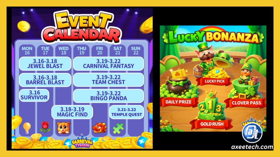 Carnival Tycoon Daily Bonus Calendar and Shop free gift