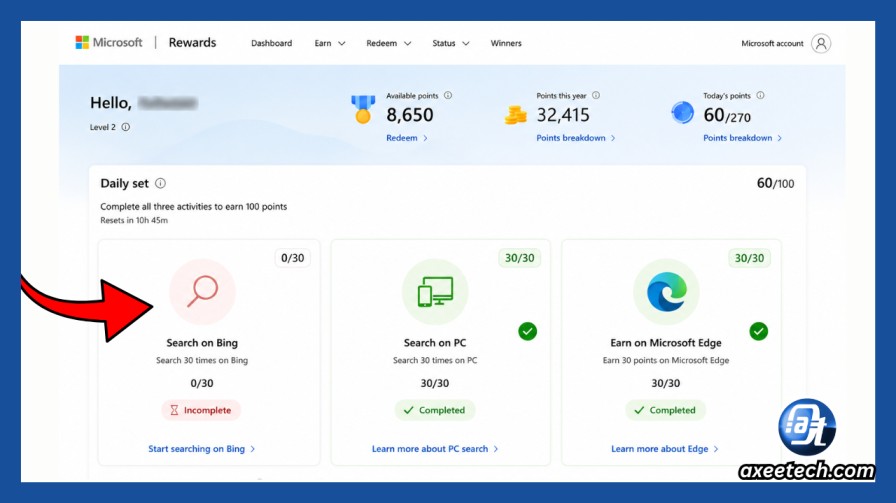 Microsoft Rewards Glitch or Not Working? Every Fix for 2026 7 Microsoft Rewards Daily Set showing first activity stuck incomplete while others are checked