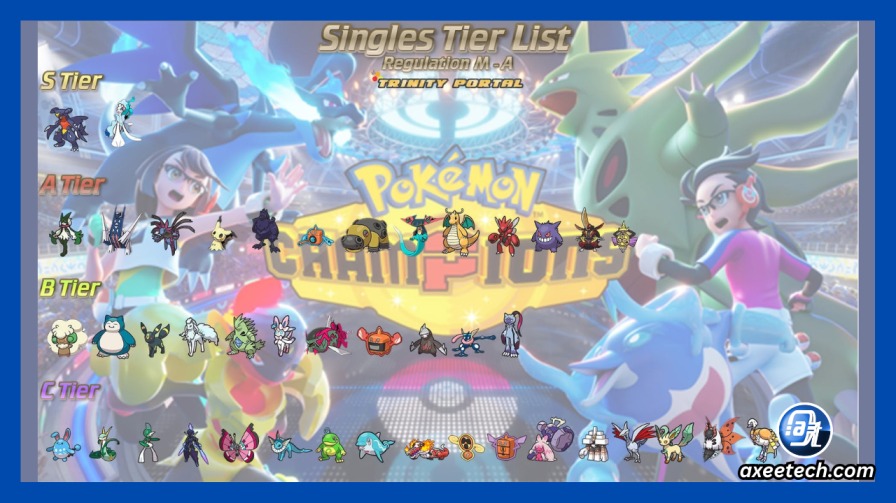 Pokemon Champions Tier List: Best Pokemon and Champions Ranked (2026) 3 Pokemon Champions Singles tier list showing S A B C rankings for Regulation M-A 2026