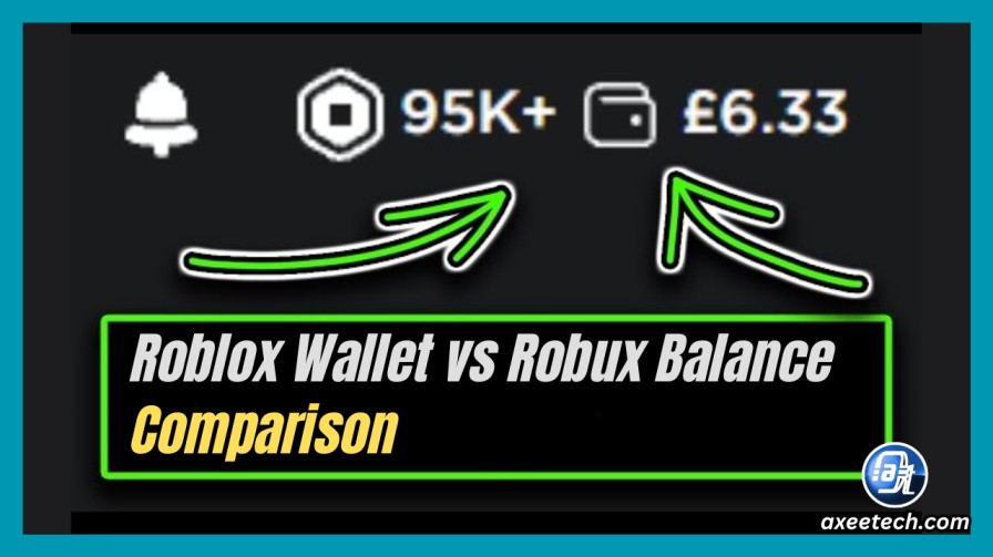 Roblox Wallet credit shown separately from Robux balance on account page