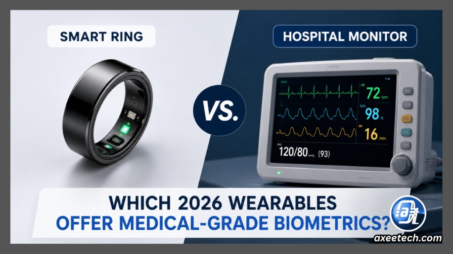 Smart ring vs hospital monitor medical-grade biometrics comparison 2026.
