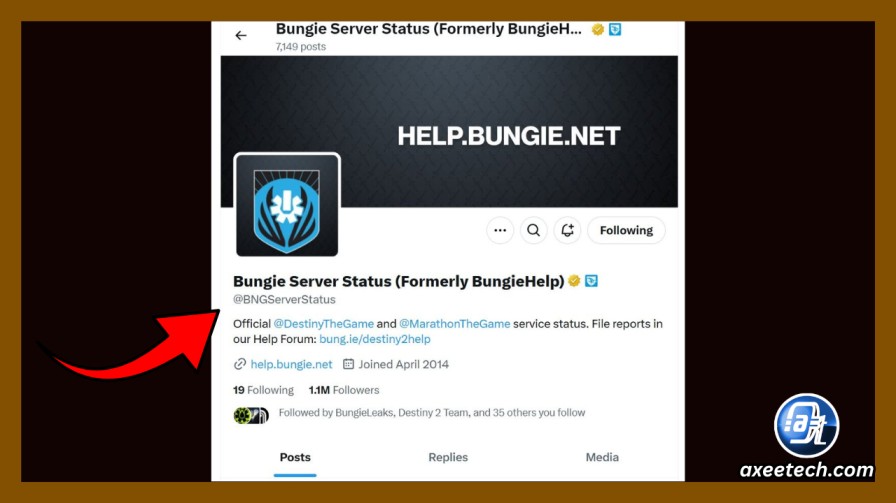 Bungie official server status page