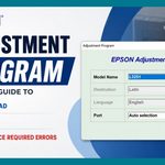 Epson Adjustment Program software interface overview