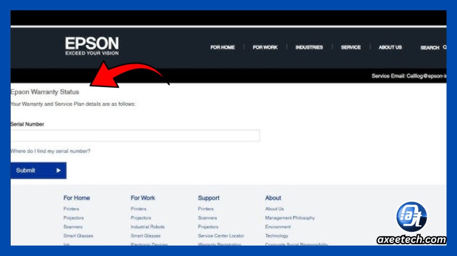 Epson official warranty document excerpt or a caution icon highlighting "Unauthorized software voids warranty"
