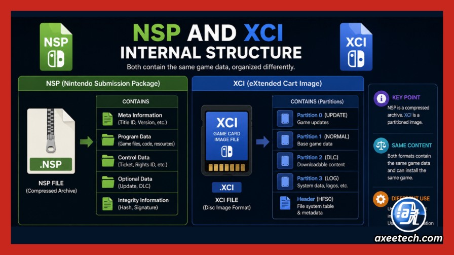 NSP and XCI internal structure diagram