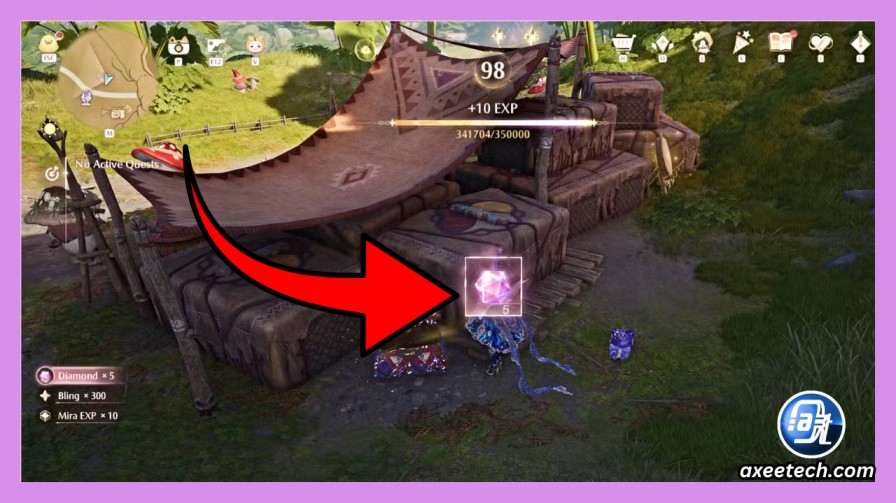 Exploring Miraland for hidden chests and daily quest diamond rewards

