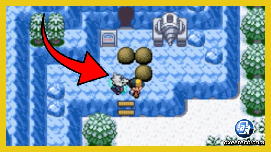 Ice cavern floor B2F in Mt. Mirroh showing wild Frigibax encounter
