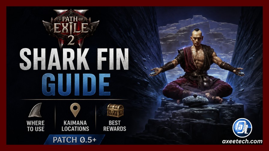 PoE 2 Shark Fin Guide: Where to Use, Kaimana Locations & Best Rewards (Patch 0.5+) 1 Path of Exile 2 Shark Fin Tribal Medicine quest guide banner.