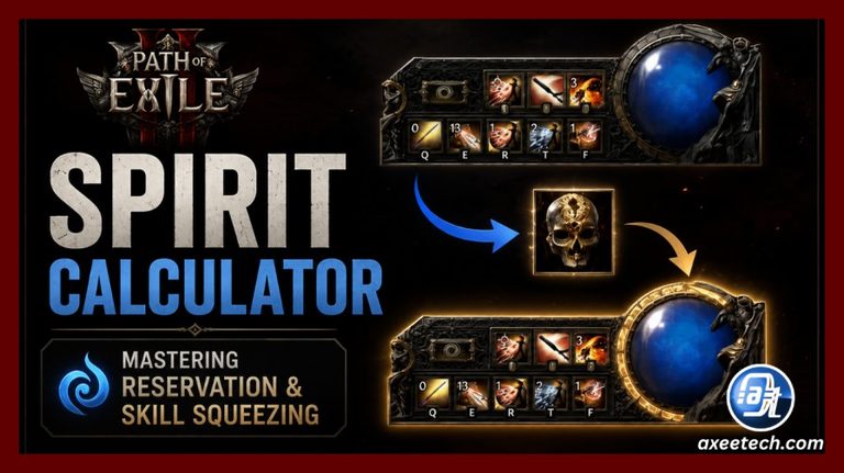 Path of Exile 2 spirit reservation and skill squeeze planner dashboard