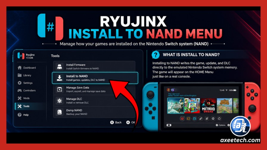 Ryujinx install to NAND menu
