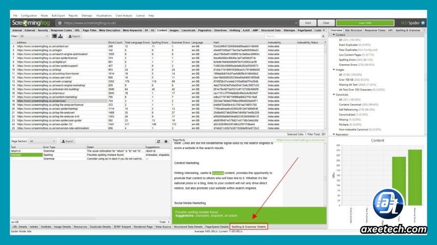 Best Spellmistake SEO Tools in 2026 5 Screaming Frog site crawl for spelling audit