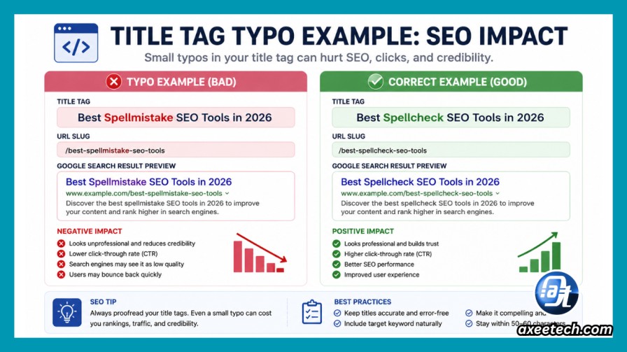 Best Spellmistake SEO Tools in 2026 2 Title tag typo example SEO