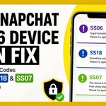 Comparison of Snapchat error popups showing codes SS06, SS18, and SS07