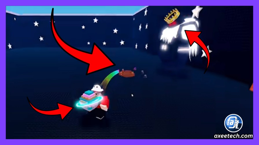 Outrunning the Cosmic Realm boss with a Cosmic Egg in Roblox Steal An Egg